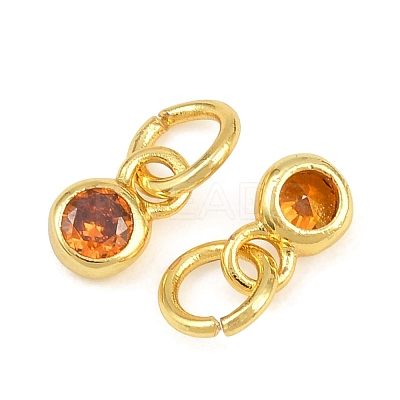 Brass Pave Cubic Zirconia Charms CU-CBA3D67-13G-01-1