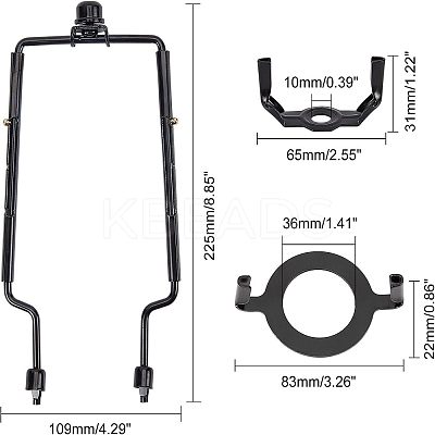 Iron Lamp Shade Harp Holder AJEW-OC0002-06-1