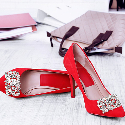 1 Pair Alloy & Rhinestone Shoe Decorations FIND-AN0001-11B-1