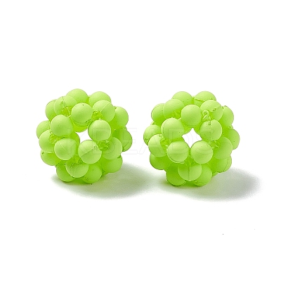 Handmade Plastic Woven Beads KY-P015-04F-1