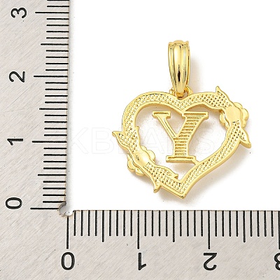 Heart Brass Pendants KK-I714-04G-Y-1