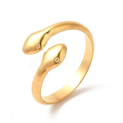 Ion Plating(IP) 304 Stainless Steel Cuff Rings RJEW-E063-23G-1