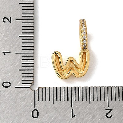 Brass Micro Pave Cubic Zirconia Pendants KK-K345-13W-G-1
