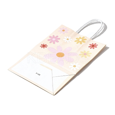 Rectangle with Sunflower Pattern Paper Gift Bags CARB-L012-01D-1