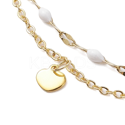 304 Stainless Steel Double Layer Chain Anklets AJEW-AN00632-02-1