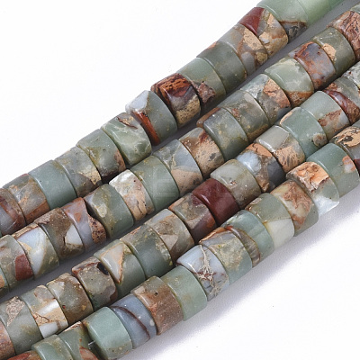 Natural Aqua Terra Jasper Beads Strands X-G-S366-012B-1