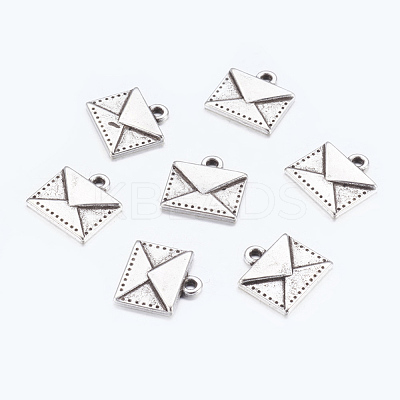 Tibetan Style Alloy Mail Charms PALLOY-EA10712Y-AS-NF-1