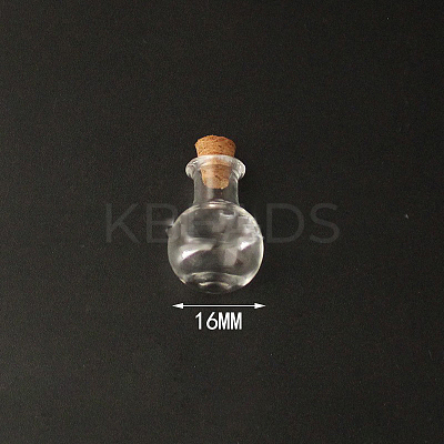 Mini High Borosilicate Glass Bottle Bead Containers BOTT-PW0001-261I-1