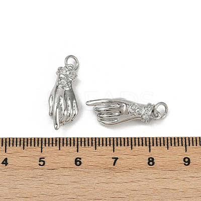 Brass Micro Pave Cubic Zirconia Pendants KK-C093-01D-P-1