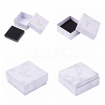 Square Kraft Cardboard Jewelry Boxes AJEW-CJ0001-19-1