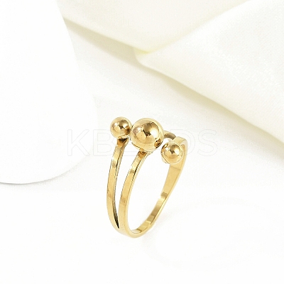 Ion Plating(IP) 304 Stainless Steel Finger Ring RJEW-A052-02A-G-1