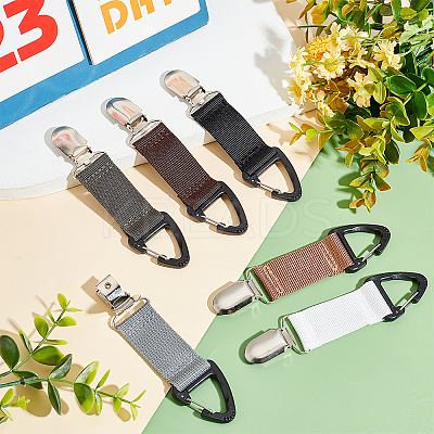 AHADEMAKER 6Pcs 6 Colors Polyester Band Hat Clips FIND-GA0002-38-1