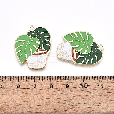 Alloy Enamel Pendants FIND-I014-07LG-1
