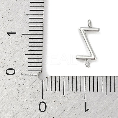 304 Stainless Steel Letter Connector Charms LS-STAS-M108-01P-26-1