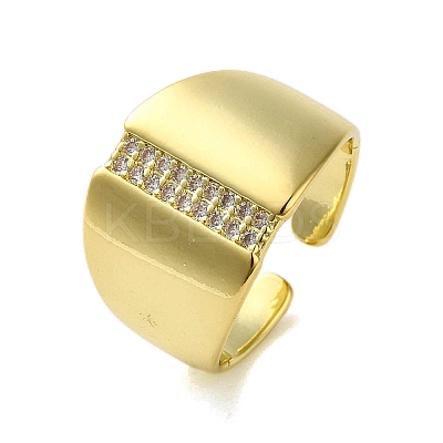 Brass with Cubic Zirconia Rings LS-RJEW-B057-18G-1