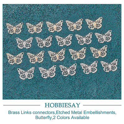 80Pcs 2 Colors Brass Links/Connectors KKC-HY0001-04-1