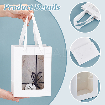 Rectangle Paper Gift Bags ABAG-WH0048-09A-1