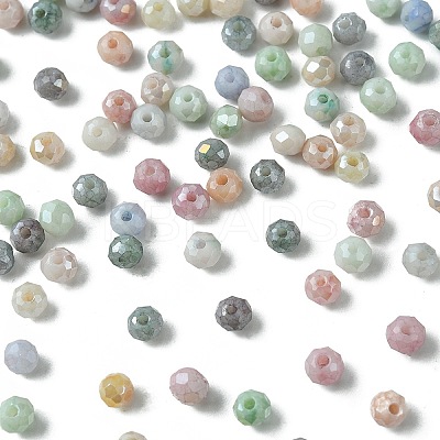 300Pcs Faceted Electroplated Glass Beads Strands GLAA-YW0003-38-1