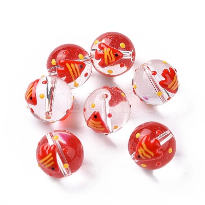 Transparent Glass Beads LAMP-B021-03A-08-1