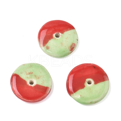 Vintage Handmade Two Tone Porcelain Beads PORC-NH0002-01C-1