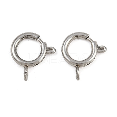 304 Stainless Steel Spring Ring Clasps LS-STAS-B095-05E-P-1
