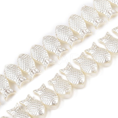 Transparent Spray Painted Glass Beads Strands GLAA-N001-44-1