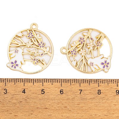 Rack Plating Alloy Enamel Pendants FIND-A040-05A-02G-1