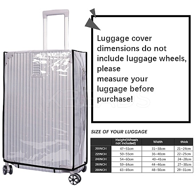 Transparent PVC Luggage Cover AJEW-WH20080-52E-1