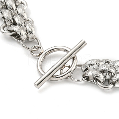Non-Tarnish 304 Stainless Steel Chain Necklaces NJEW-P298-01A-P-1