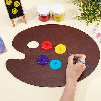 1Pc Wooden Oil Painting Palette AJEW-BC0009-33-1