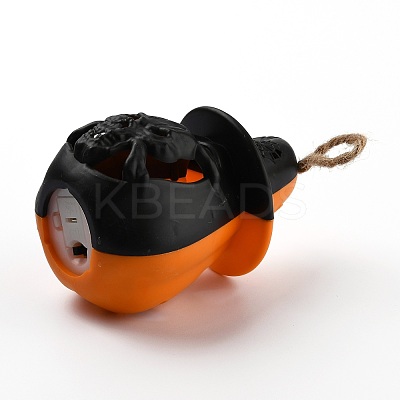 Halloween Resin LED Pumpkin Jack-O'-Lantern Light AJEW-Z004-02B-1
