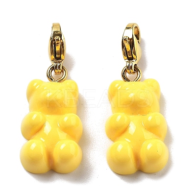 Bear Resin Pendant Decorations STAS-M092-01G-02-1