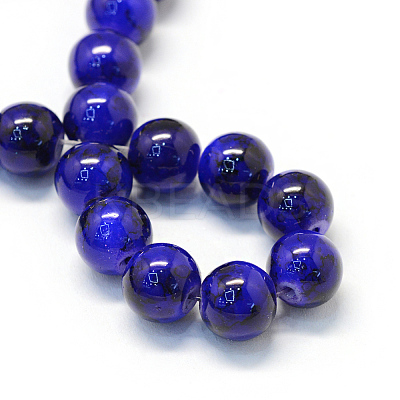 Baking Paint Glass Round Bead Strands LS-DGLA-Q019-8mm-71-1
