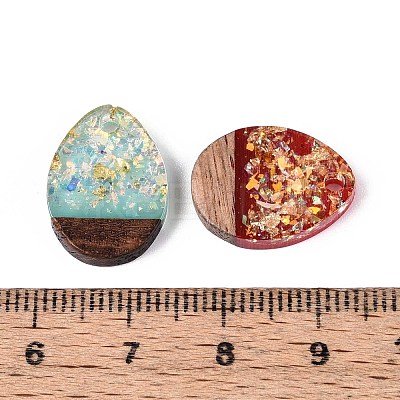 Opaque Resin and Walnut Wood Pendants RESI-T060-03M-1