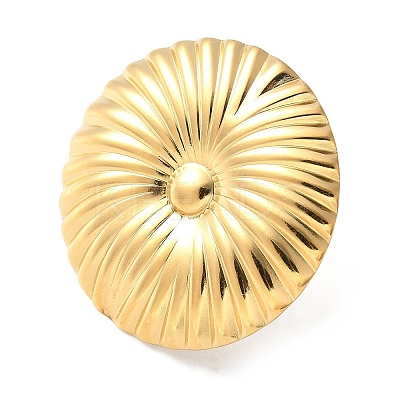 304 Stainless Steel Open Cuff Ring for Women RJEW-Z088-02G-04-1