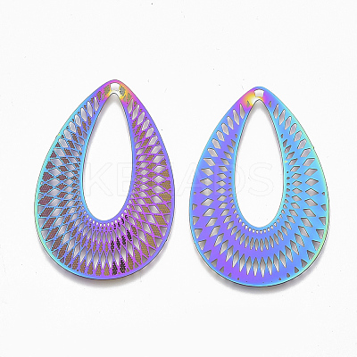 Ion Plating(IP) 304 Stainless Steel Filigree Pendants LS-X-STAS-S108-87-1