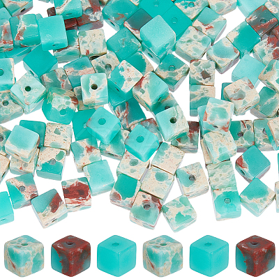 160Pcs Synthetic Regalite/Imperial Jasper/Sea Sediment Jasper Beads Strands G-SC0003-22-1