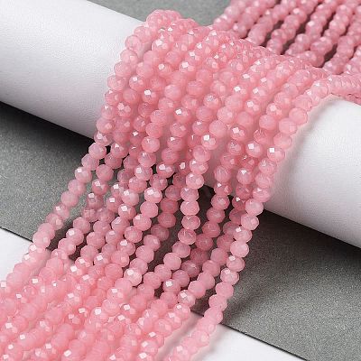 Baking Paint Imitation Jade Glass Bead Strands DGLA-A034-J2MM-A3-1