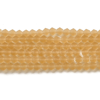 Imitate Austrian Crystal Frosted Glass Beads Strands GLAA-F029-TM3mm-B18-1
