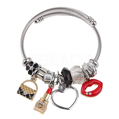 Adjustable Stainless Steel European Bangles FS-WG86543-01-1