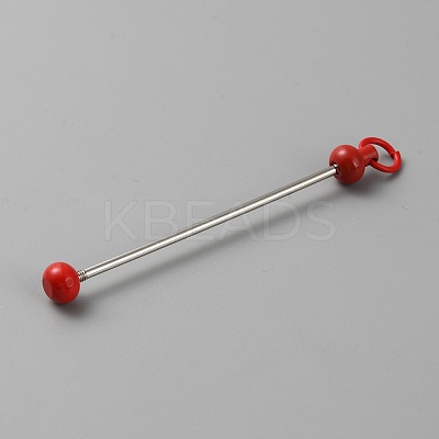 Iron Bar Beadable Keychain for Jewelry Making DIY Crafts IFIN-SZC0005-01A-07-1