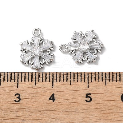 Brass Micro Pave Cubic Zirconia Charms KK-F872-17P-1