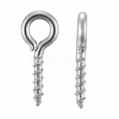 Non-Tarnish 304 Stainless Steel Screw Eye Pin Peg Bails X-STAS-K171-52P-10x4mm-1