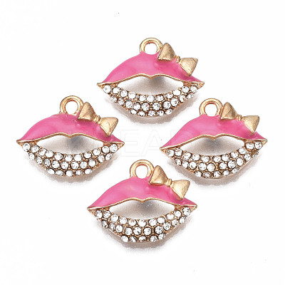 Rack Plating Alloy Enamel Pendants ENAM-T011-121B-1
