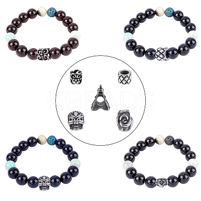 Retro 316L Surgical Stainless European Beads STAS-UN0019-41AS-1