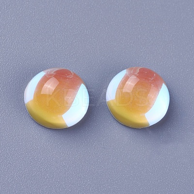 Flat Back K9 Glass Cabochons X-RGLA-F062-D-1