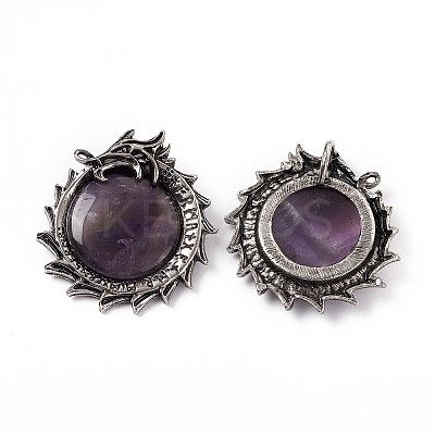 Natural Amethyst Pendants G-G983-01AS-01-1