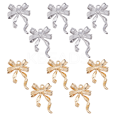 10Pcs 2 Colors Brass Pendants KK-HS0001-86-1