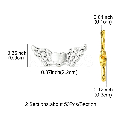 100Pcs 2 Colors Alloy Beads FIND-FS0002-48-1