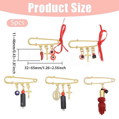 5Pcs 304 Stainless Steel Kilt Pins JEWB-CA00009-1
